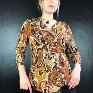 Y2k paisley print top